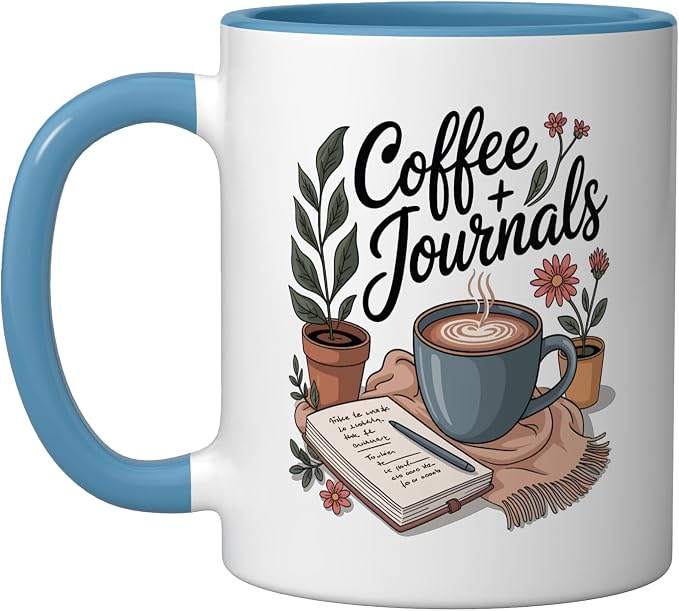 Coffee and Journals Ceramic Mug by Unknown