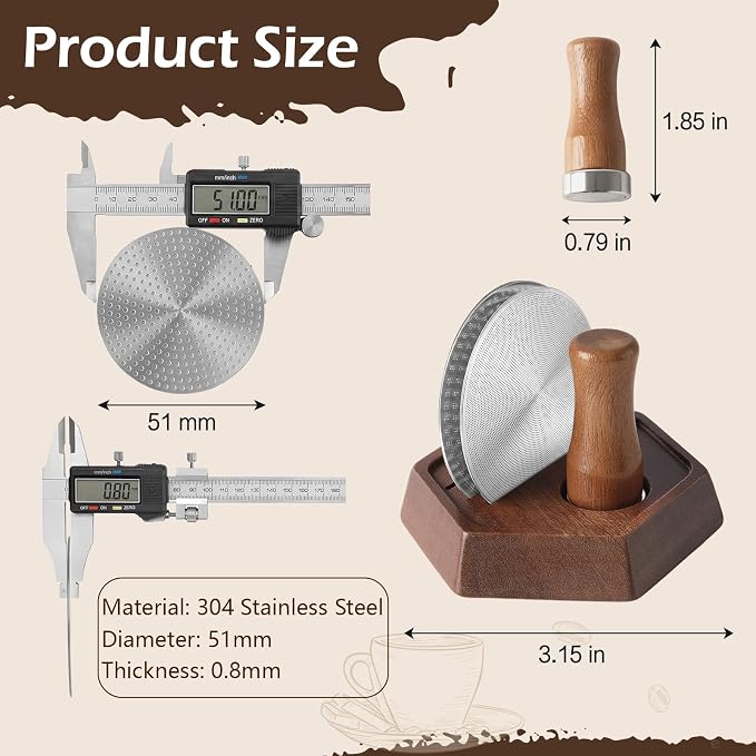 4-Piece 51mm Espresso Puck Screen - Image 2