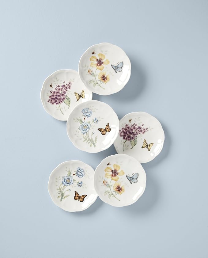Lenox Dinnerware Set, Butterfly Meadow 6-Piece Tidbit Plate Set, Service - Image 2