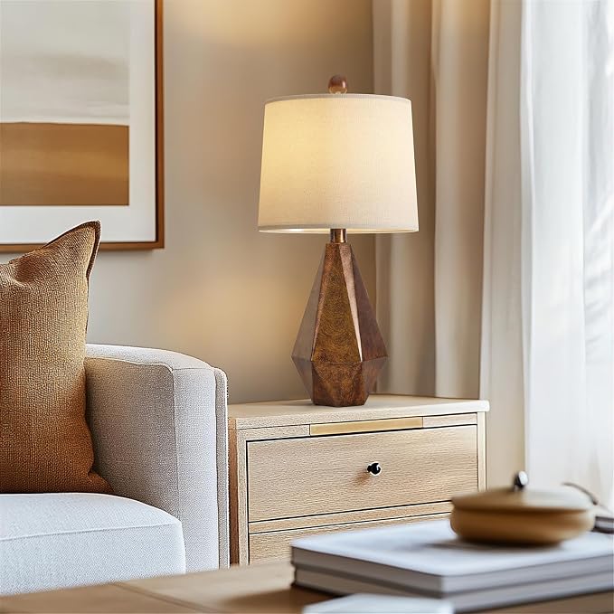 PoKat 20.25" Golden Brown Table Lamps Set of 2 - Image 5