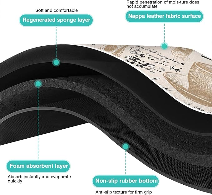 Coffee Bar Mat Accessories for Countertop Absorbent Hide Stain Rubber Backed - Image 6