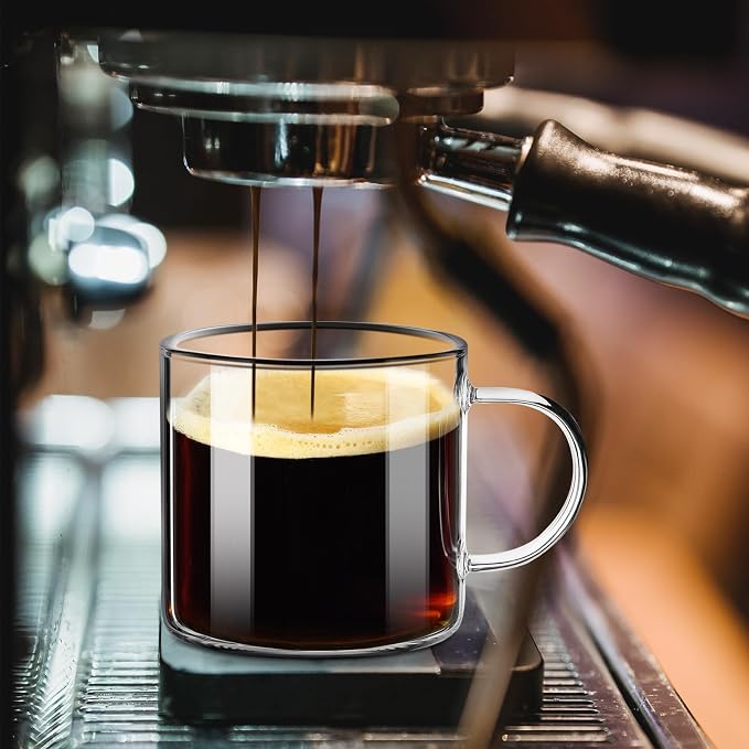 PARACITY Espresso Cups Set of 2, High Borosilicate Espresso Shot Glass - Image 5
