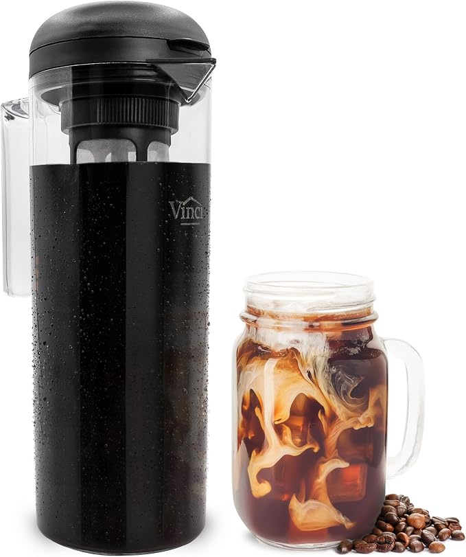 VINCI Cold Brew 360, Plastic Cold Brew Coffee Maker Featuring Patented Dual by VinciHousewares