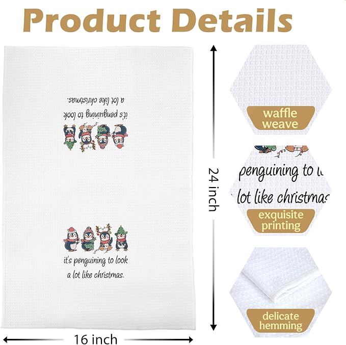 Penguin Christmas Kitchen Towels - Image 5