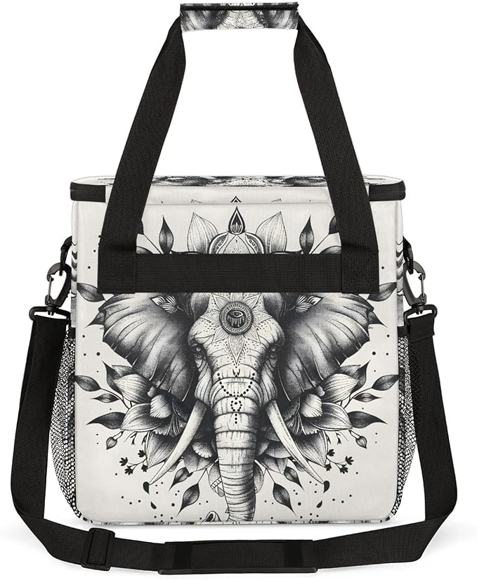 Animal Elephant Coffee Maker Carring Bag, Large Insulated Storage Organizer - Image 5