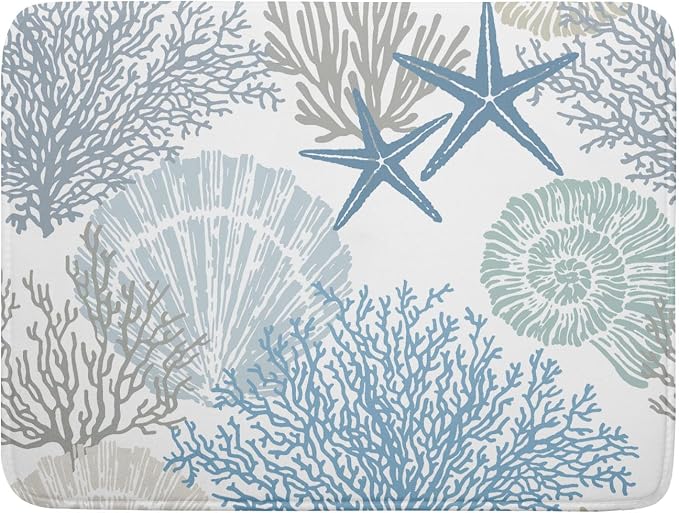 Nautical Coastal Dish Drying Mat by Sweetshow