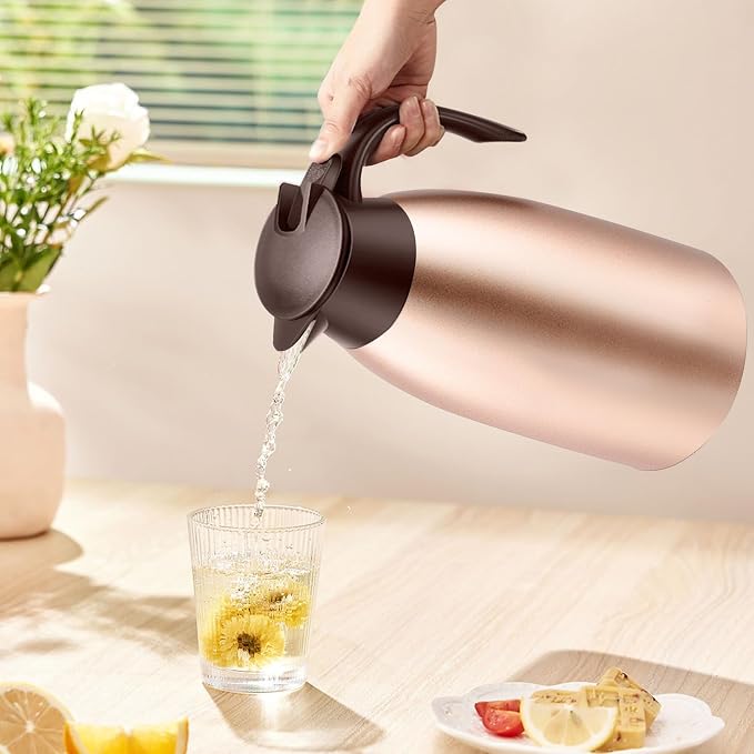 68oz Thermal Coffee Carafe, Stainless Steel Coffee Carafes - Image 4