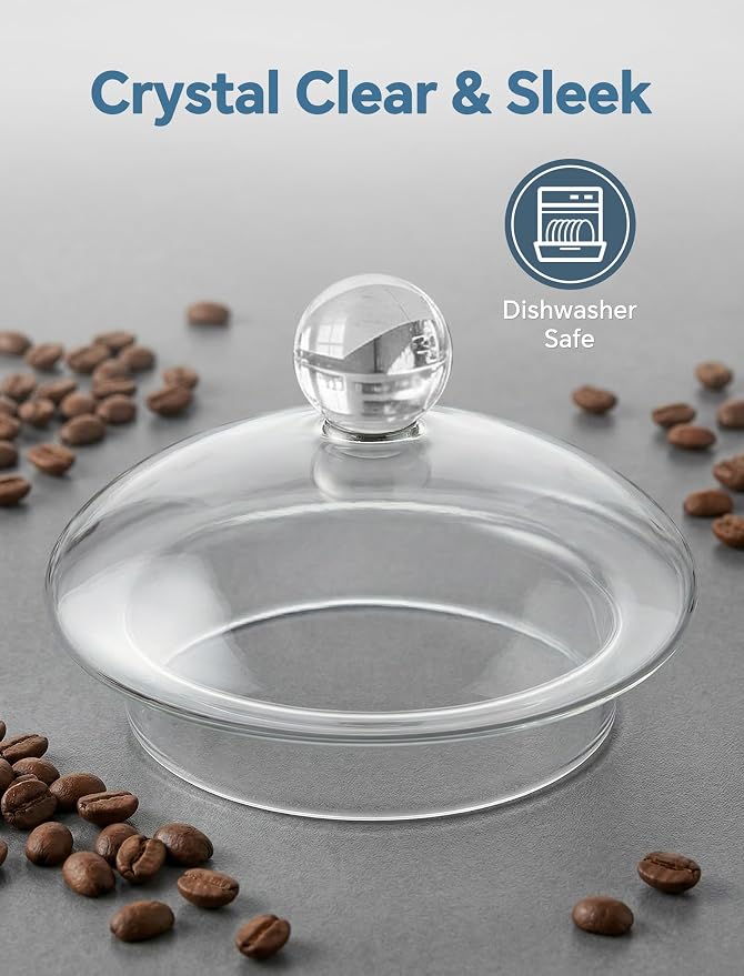 NiHome 2 Pcs Glass Lid for Chemex Coffee Maker, Heat-Retaining Drip Kettle - Image 4