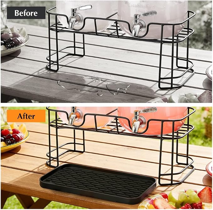 Drip Tray for Drink Dispenser, 1 Pack Silicone Tray Mat - Image 8
