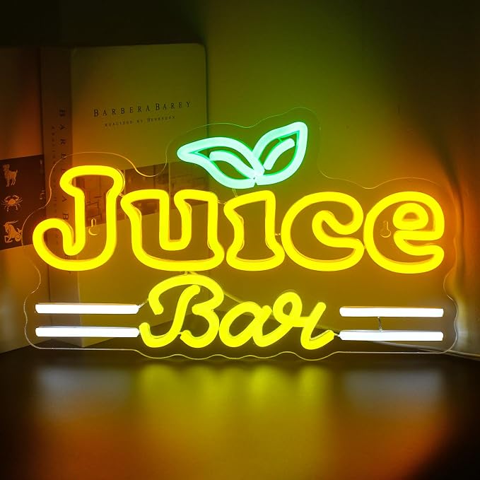 Looklight Juice Bar Neon Sign Bar Signs Neon Sign by LooklightNeonSign