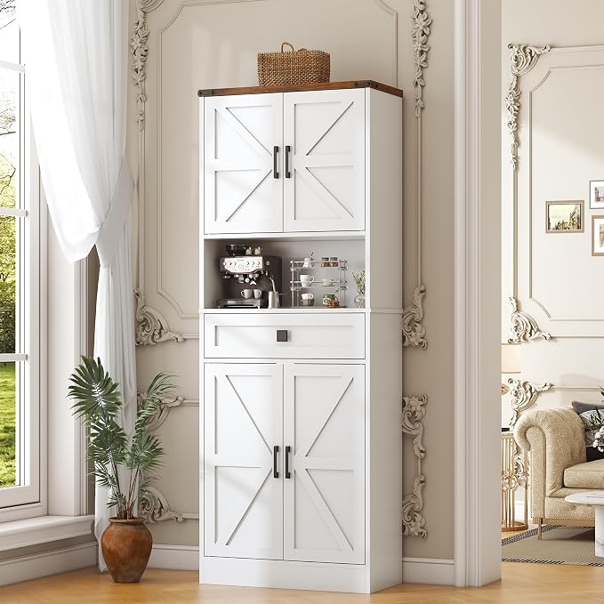 67" Tall Farmhouse Pantry Cabinet by CBBPET