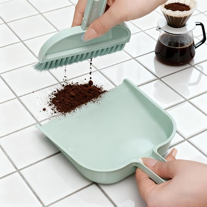 PMQEWZL Espresso Machine Cleaning Brush + Mini Dustpan Broom Set | Dual-Head - Image 7