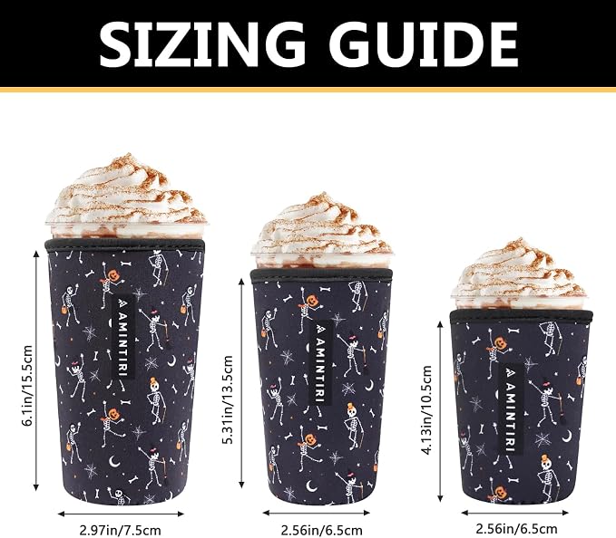 3 Pack Reusable Sleeve for Iced Coffee Cup, Coffee Neoprene Sleeve for Iced&Hot - Image 3