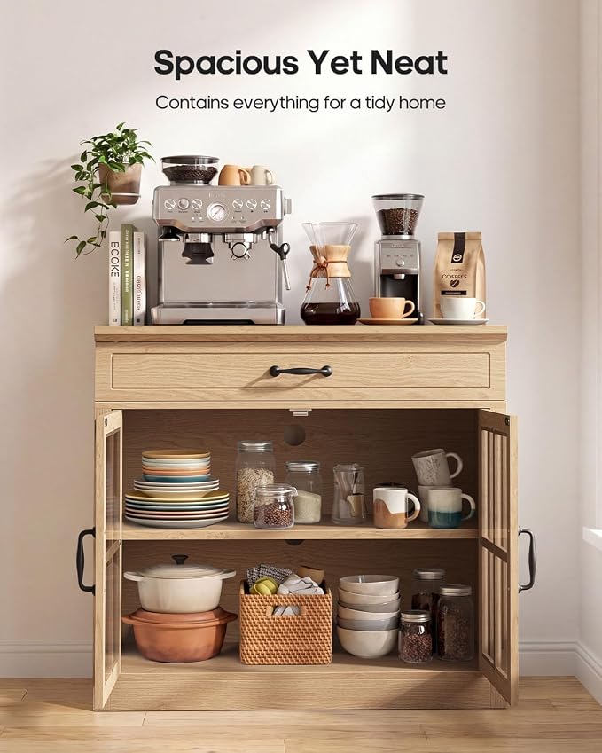 HAUOMS Modern Farmhouse Coffee Bar Cabinet - Image 5