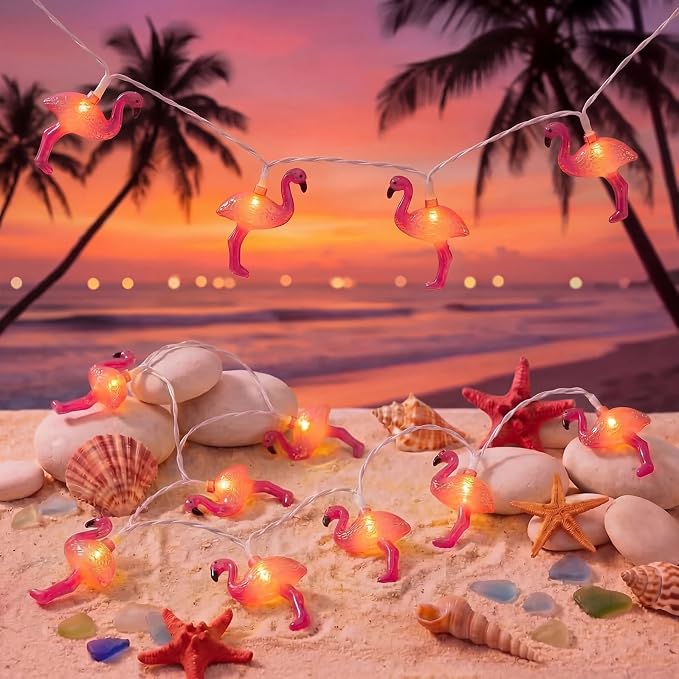 Flamingo String Lights, 12FT 20 LED Summer String Lights by Txcigech