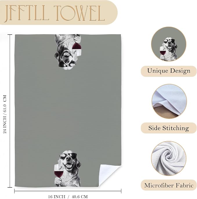 Golden Retriever Decor Kitchen Towels, Bar Towels - Image 7
