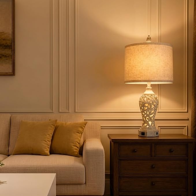 3 Way Dimmable Table Lamps for Living Room, 26.3'' Night Stand Lamps - Image 7