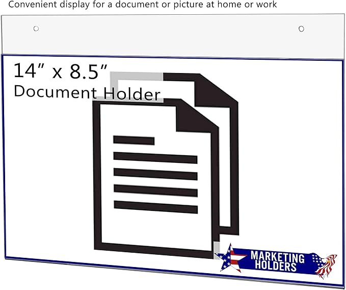 Marketing Holders 25 Pack Wall 14" x 8.5" Sign Holder - Image 6