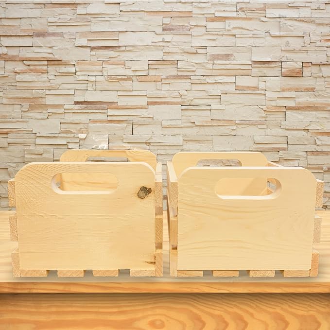 Wilson Small Wooden Pine Crate for Storage and Decoration at Home, and Retail - Image 7
