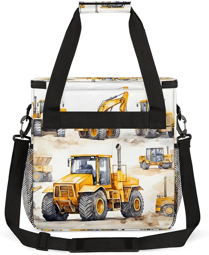 Construction Truck Excavator Coffee Maker Carring Bag, Large Insulated Storage - Image 5