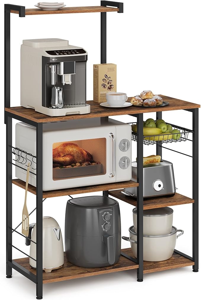 VASAGLE Baker's Rack, Microwave Stand, Kitchen Storage Rack by Unknown