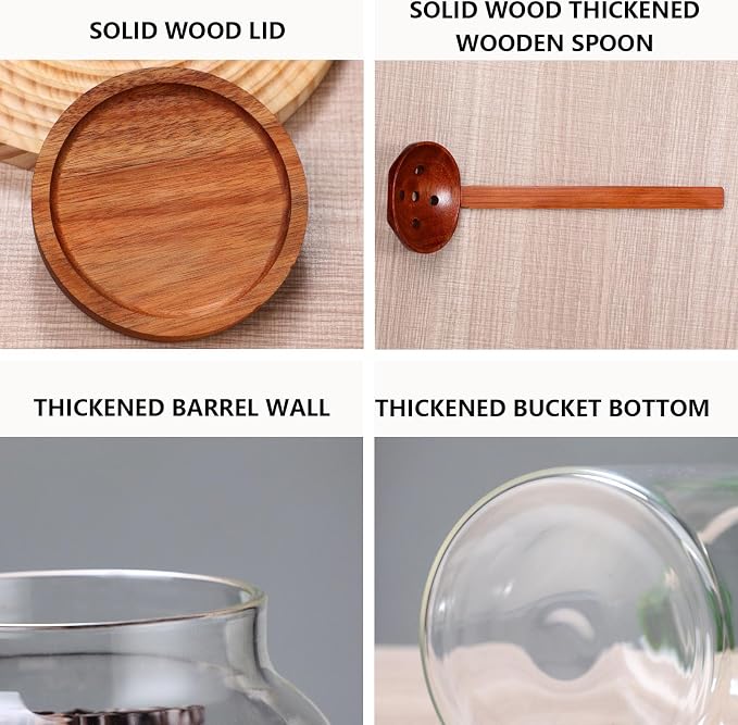 2 Pack Large Glass Storage Jars - Image 5