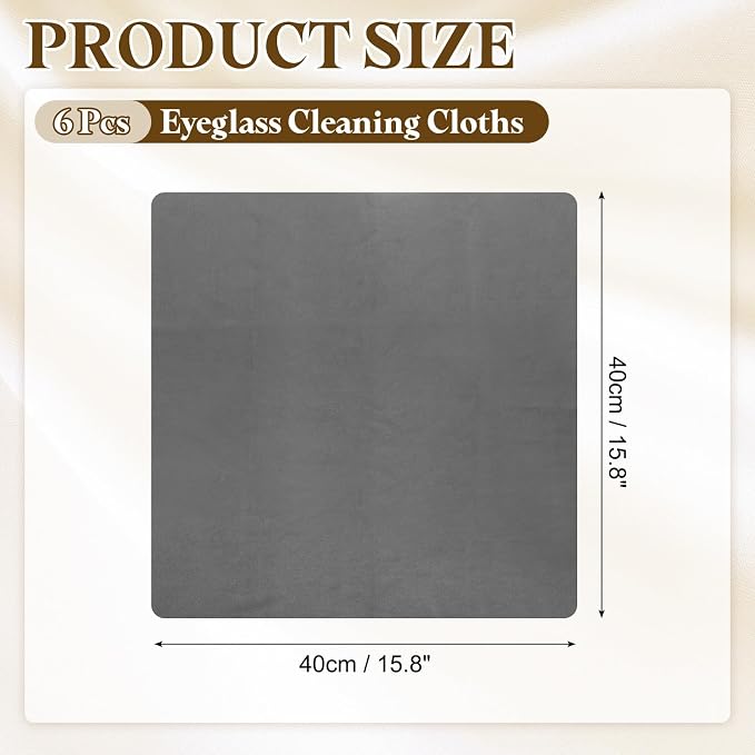 PATIKIL 6Pcs Soft Eyeglass Cloths, 15.8 x 15.8 Electronics Microfiber Cleaning - Image 2
