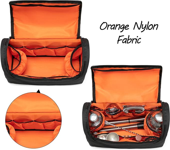 CURMIO Bartender Kit Bag, Portable Travel Carrying Bag - Image 2
