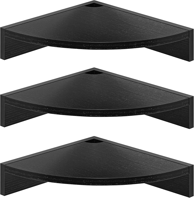 Fun Memories Corner Shelf Wall Mount, Wood Floating Corner Shelves, Corner Wall by FunMemories