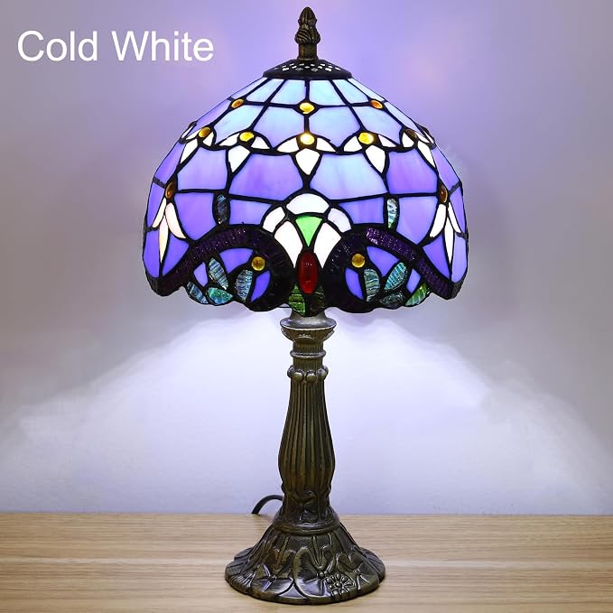 Tiffany Style Table Lamp, 8 Inch Small Antique Lamp, - Image 4