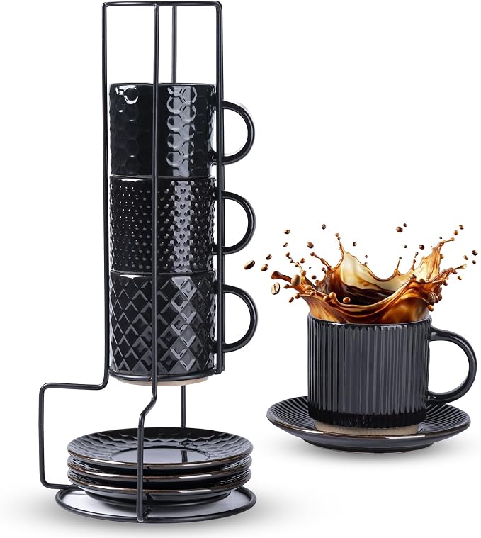 GBhome 6OZ Stackable Coffee Mugs by GBhome