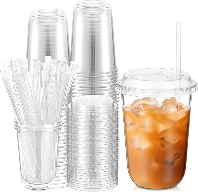 Ziliny 50 Sets Crystal Plastic Cups by Ziliny