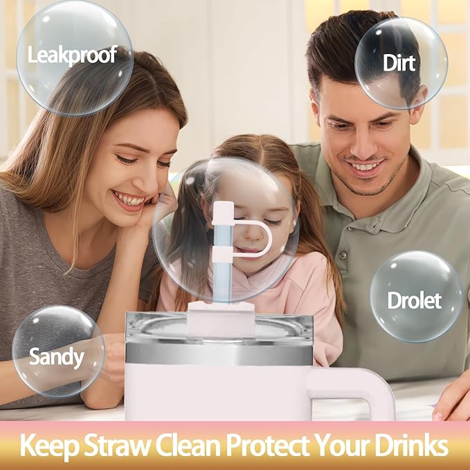 6PCS Silicone Straw Covers Cap Compatible - Image 5