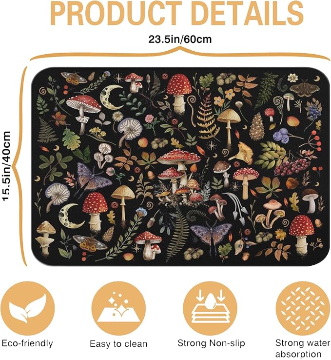 Dish Drying Mat Kitchen Countertop, Super Absorbent Coffee Bar Mat - Image 5