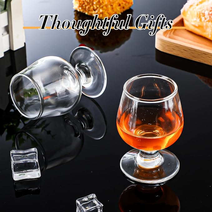 Qunclay 48 Pcs Shot Glasses Cute Cognac Snifter Small Brandy Snifter - Image 5