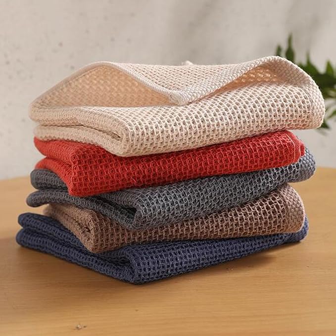 Glasses Cleaning Cloth, Washable Waffle Weave 134X134 Dish Rags - Image 6
