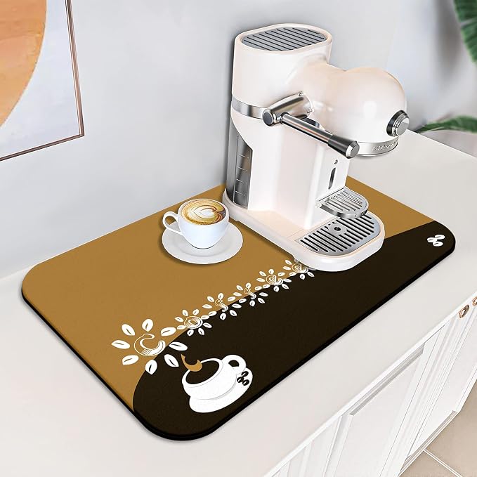 Fun Absorbent Coffee Bar Mat - Image 7