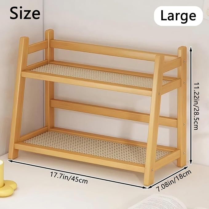 2 Tier Coffee Bar Station Organizer & Bamboo Mug Holder – Countertop Tea and - Image 6