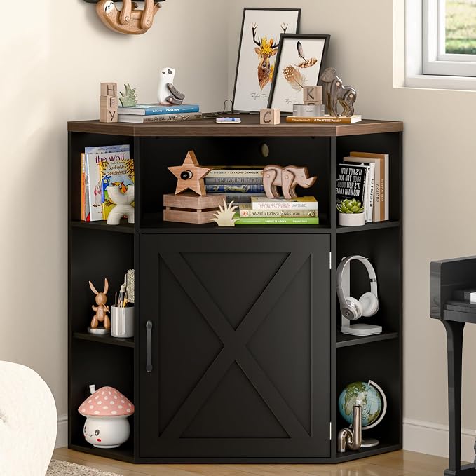 Vabches Corner Cabinet, Corner Storage Shelf - Image 7