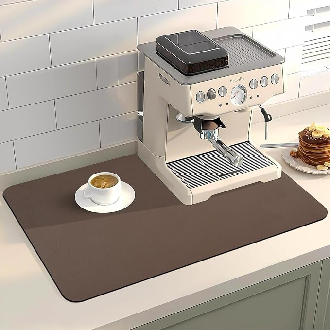 Dish Drying Mat, Absorbent Coffee Bar Mat by Meetcolor