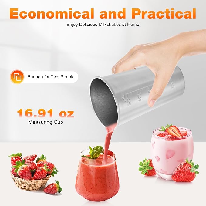 Commercial Electric Milkshake Maker, Stainless Steel Milk Shakes Machine - Image 4