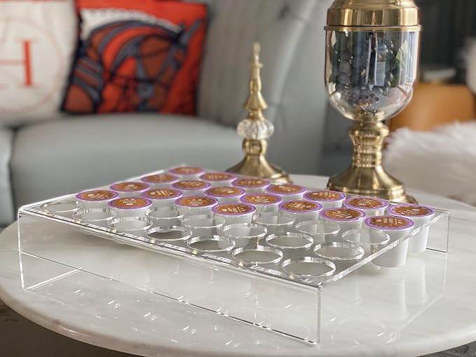 IEEK 2 Pack of 35 Slots Flat Countertop Coffee Pod Holder K Cup Organizer Tray - Image 2