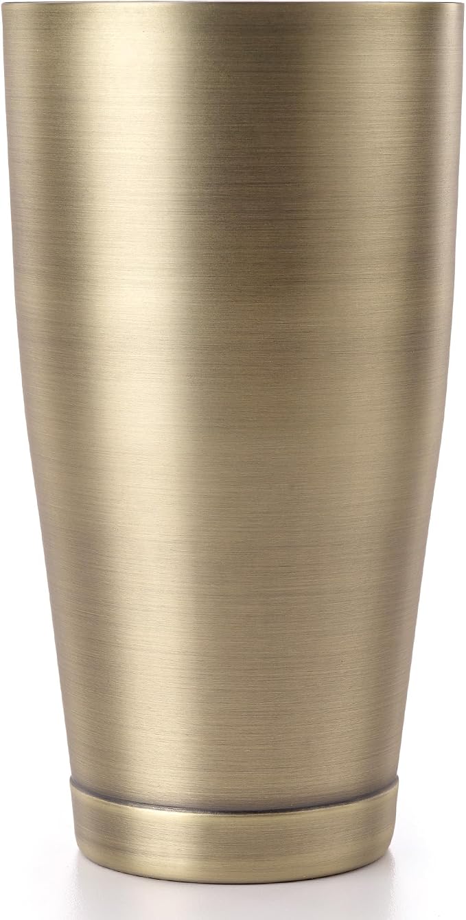 Barfly Cocktail Shaker Tin, Large 28 oz, Antique Gold by BarflybyMercer