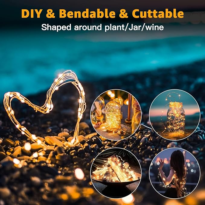 6 Pack Fairy Lights Battery Operated 7ft 20 LED Mini String Lights Twinkle - Image 3