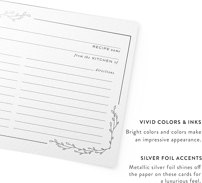 Dashleigh Silver Foil Recipe Cards - Image 3