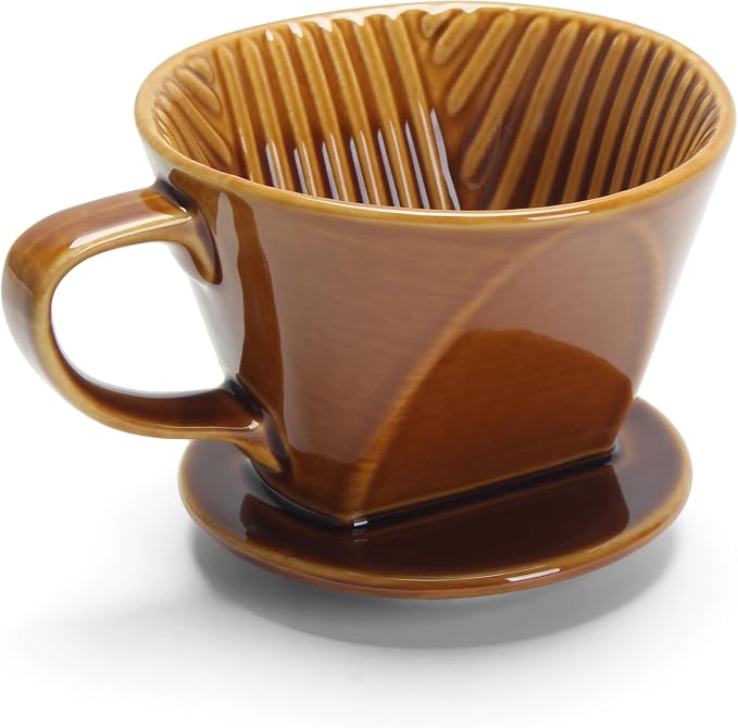 Ceramic Pour Over Coffee Maker, Single Hole Slow Filter by YACEYACE