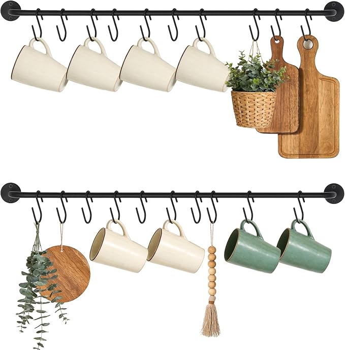 Mkono Mug Holder Wall Mounted Coffee Cup Rack Hanger Modern Metal by Mkono