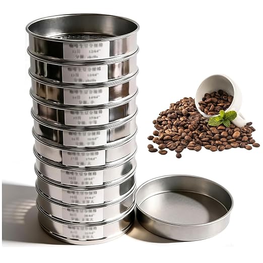 Coffee Bean Grading Sieve Set, High Precision Stainless Steel Round Sifter by Unknown