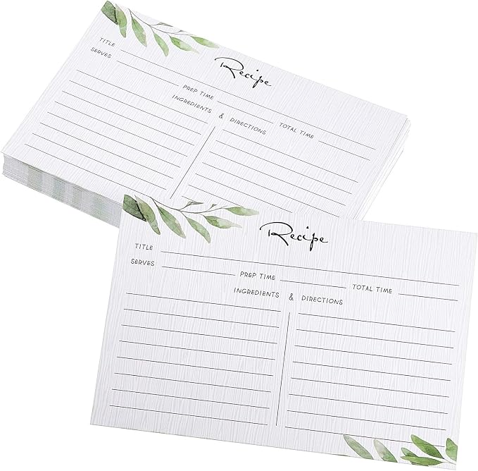 Outus 80 Pieces 4x6 Recipe Cards, Double Sided Blank Cards by Outus