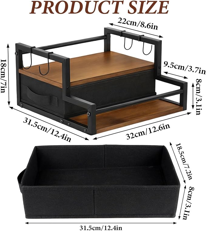 2-Tier Coffee Syrup Organizer Rack, Holds 12 Bottles Syrup Rack - Image 7